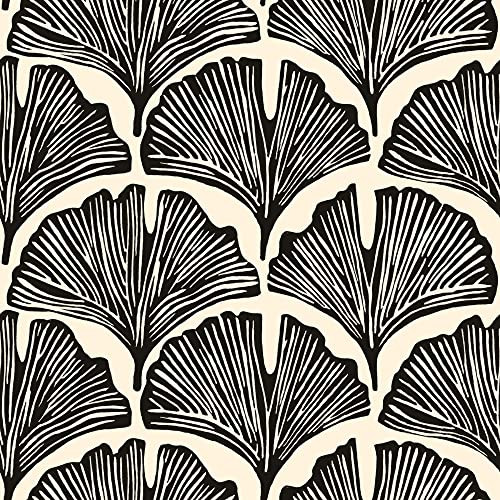 Tempaper x Novogratz Zebra Feather Palm Removable Peel Stick Wallpaper New