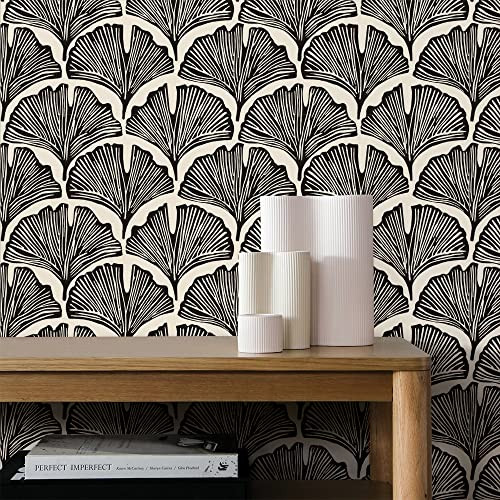 Tempaper x Novogratz Zebra Feather Palm Removable Peel Stick Wallpaper New