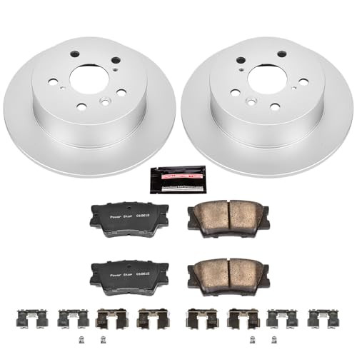 PowerStop Z17 Brake Pad & Fully Coated Rotor Kit Rear CRK3068 New