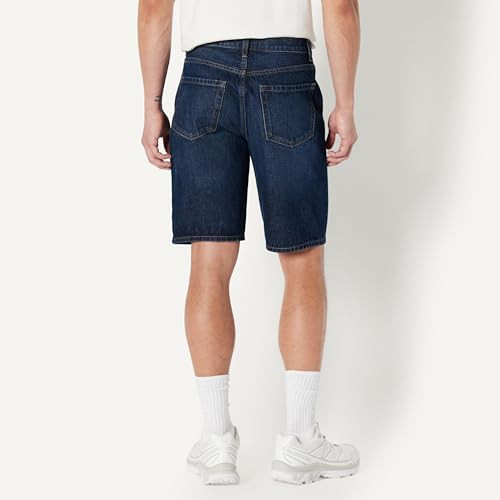 AEMN41037M25 Amazon Essentials Men's Relaxed-Fit Jean Shorts Dark Wash 30 New