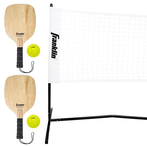 Franklin Sports Half Court Size Pickleball Set with Paddles X-40, B07VKPXS8S New