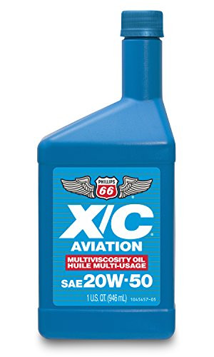 Phillips 66 20W50 X/C Aviation Oil 1 Quart, 32. Fluid Ounces, 12 Pack New