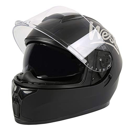 Westt Storm X Full Face Motorcycle Helmet Dual Visor DOT Approved Matte Black XL New