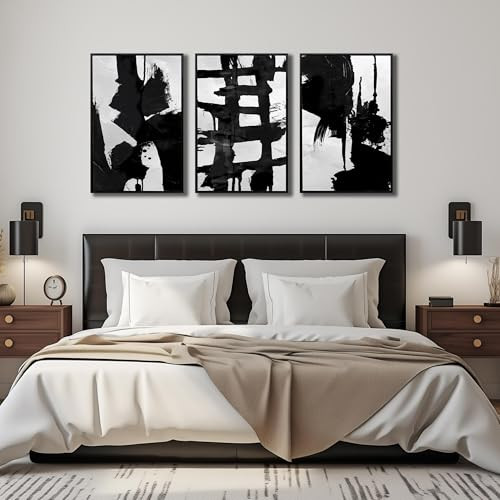 WVMAPTA BLACK FRAMED WALL DECOR OFFICE LARGE BOHO PICTURES 24 X 36 INCH New