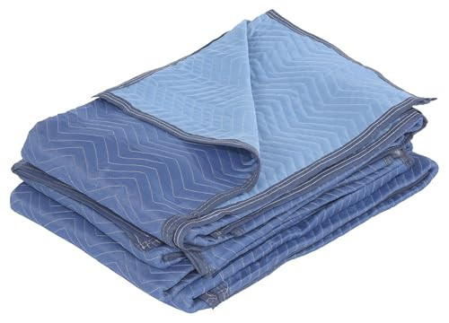 Vestil QPC-7280-UP-4PK All Weather Quilted Polyester Moving Pads Pack of 4 Blue New