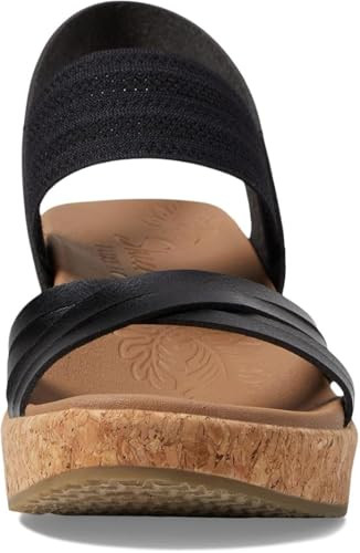 119536 Skechers Women's BRYSTOL - NIGHT SKIES heel sandal BLACK SIZE 10