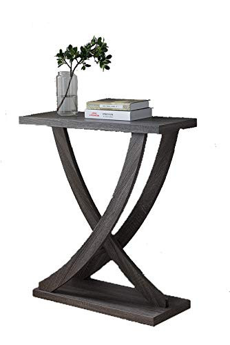 161864 Mid Century Modern Entry Hall Console Table (Distressed Grey) New