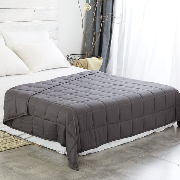 Syrinx Weighted Blanket 20lbs 60''x80'' Dark Grey for Queen Size Breathable New