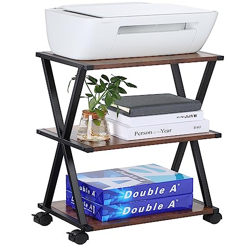 Fydeamer Versatile Printer Stand Adjustable Height Crescent式与存储 - B0C3G2VDZ9 New