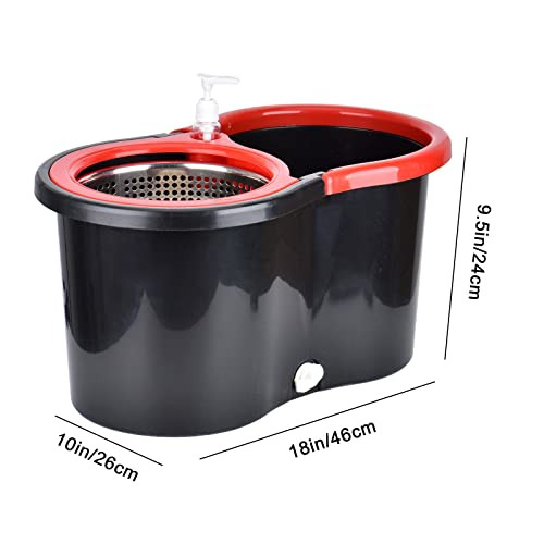 Mop and Bucket Set, 360° Spin Mop and Bucket with Wringer Set and 3 Microfiber