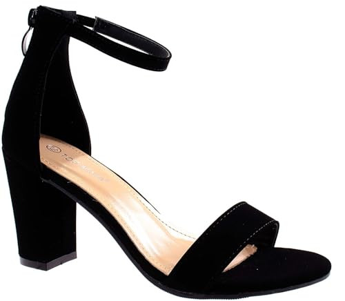 B07BDRT88M Over the Toe Strap Ankle Wrap Strap Heel Open Toe, Black, 8.5 New