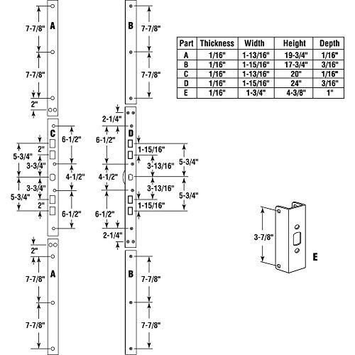 Prime-Line U 11026 Jamb Repair and Reinforcement Kit, 59-1/2 In. - White New