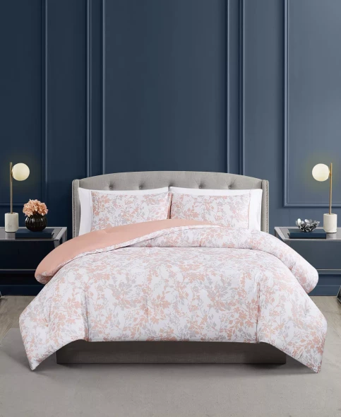 VINCE CAMUTO BLOSSOM VINES 3-PC. DUVET COVER SET, KING - MULTI