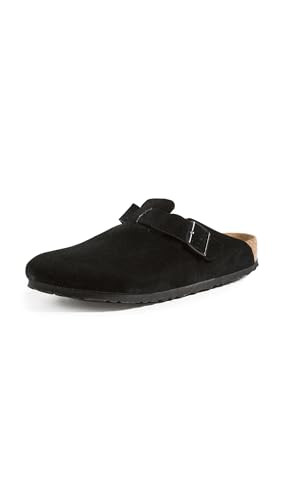 BIRKENSTOCK BOSTON SUEDE CLOGS - SIZE: MEN 11 - BLACK