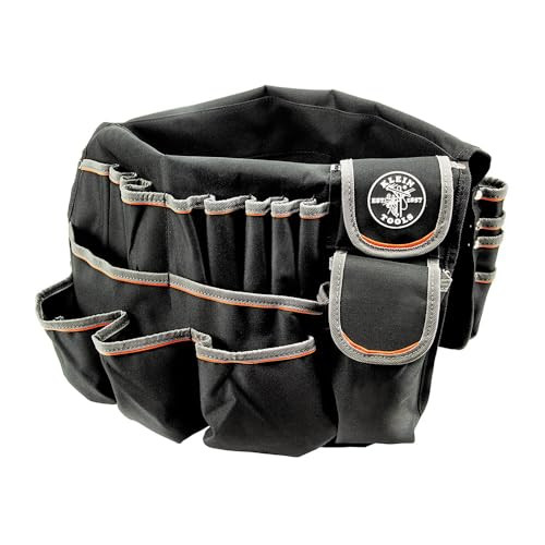 KLEIN TOOLS 55448 Bucket Bag for 5-Gallon Buckets, Black/Orange/Gray New