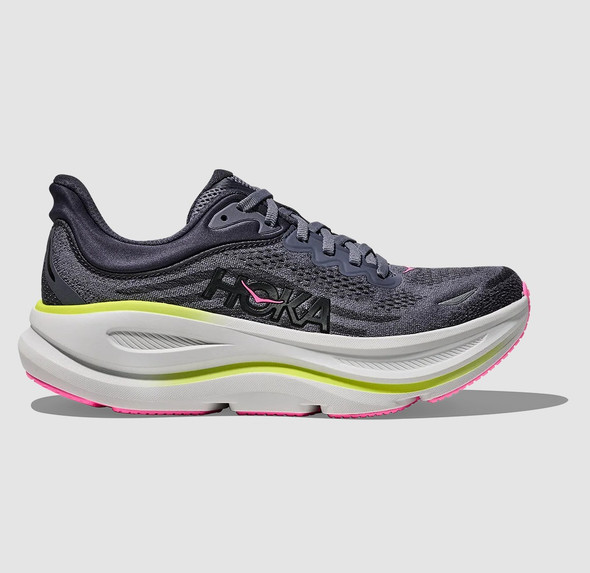 HOKA BONDI 9 SIZE: WOMEN 11B CHARCOAL GRAY - GRAY SKIES
