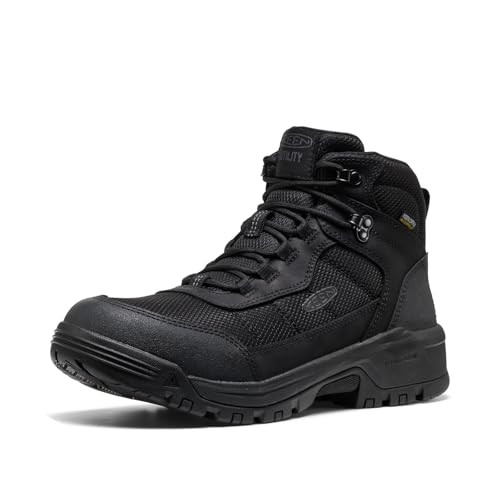 1031459D KEEN Utility Men's Skokie Waterproof Work Boots Soft Toe Black 8