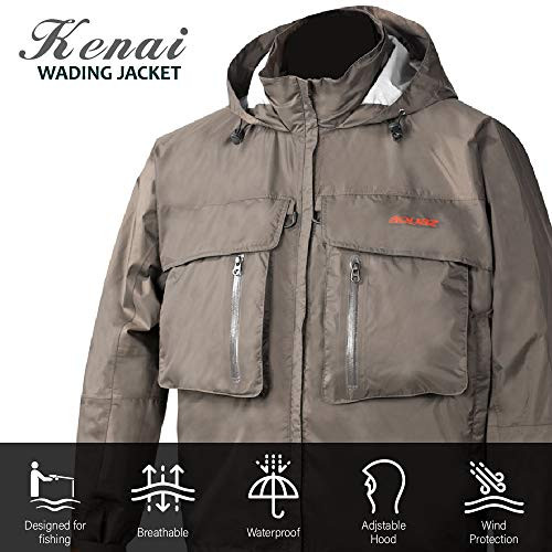 B00EMM7A1Y Aquaz Kenai Wading Jacket, Lightweight Breathable Fishing, XX-Large New