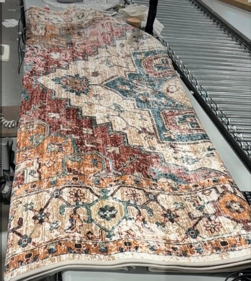 YIDANAMY LIVING ROOM AREA RUG 8X10 - ORANGE BROWN