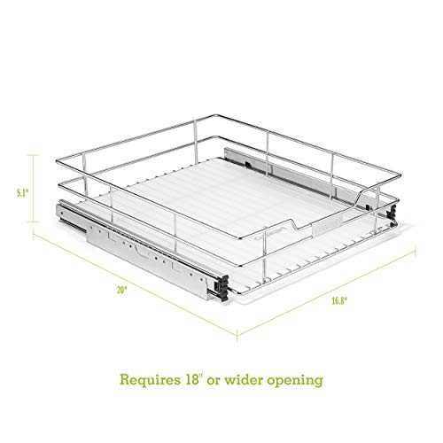 CUISINART 11" Sliding Cabinet Organizer, Chrome Finish New