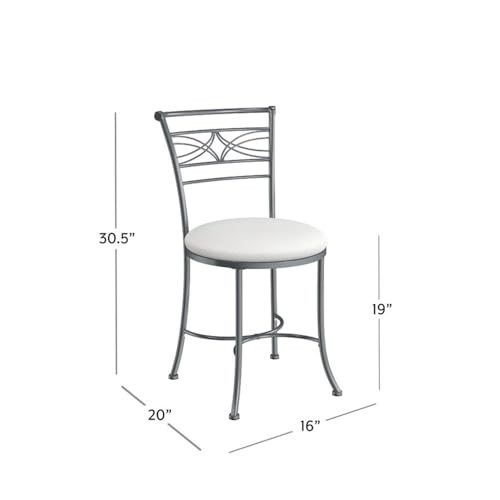 Hillsdale Furniture Dutton Metal Vanity Stool B07SQBM45T New