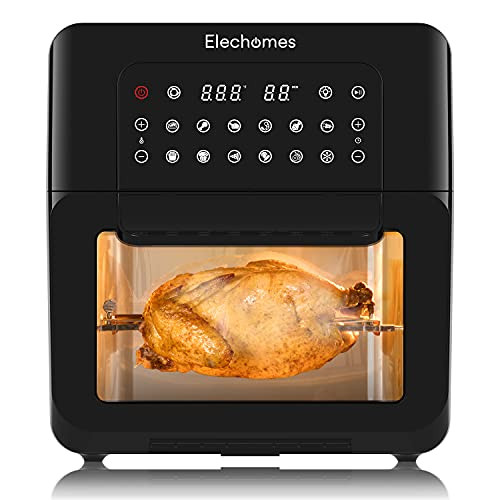 Air Fryer Oven Elechomes XL 18.5 Quart Countertop Toaster Oven AG82B - Black New