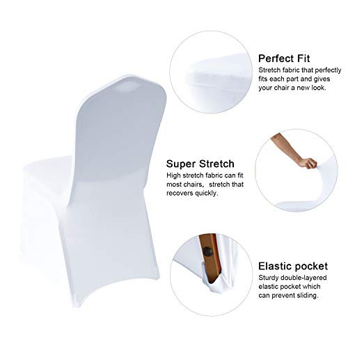 ManMengJi White Furniture Cover, 20 PCS Universal Stretch Chair Slipcovers New