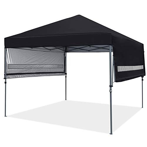 MASTERCANOPY 10x10 Pop-up Gazebo Canopy Tent Double Awnings Blackness - Black New
