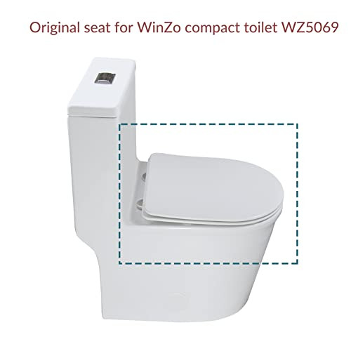 WinZo UF069 Small Toilet Replacement Part U Shaped UF Seat Cover - White New