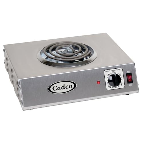 14" Electric Hotplate w/ (1) Burner & Infinite Controls, 120v Fire Power New