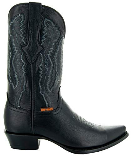 B01LYZ2I2H Soto Boots Rio Grande Men's Cowboy Boots Black Size 10 New