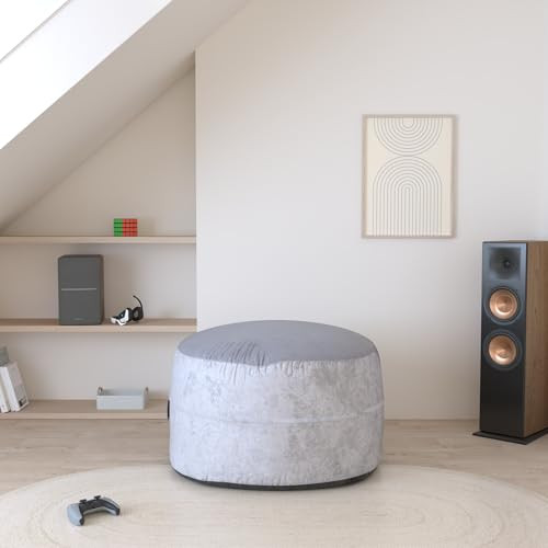FASO Bean Bag Chair 4' Giant Memory Foam Furniture Bag Stuffed Sofa - Gray New
