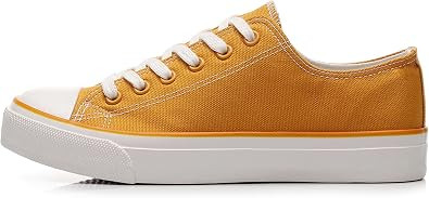 CULL4U WOMEN'S OLD TIMES LOW-TOP SNEAKER SHOE - SIZE:7.5 - YELLOW/WHITE/BLACK