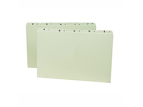 SMEAD RECYCLED TOP TAB FILE GUIDES ALPHA 1/5 TAB PRESSBOARD LEGAL 25/SET New