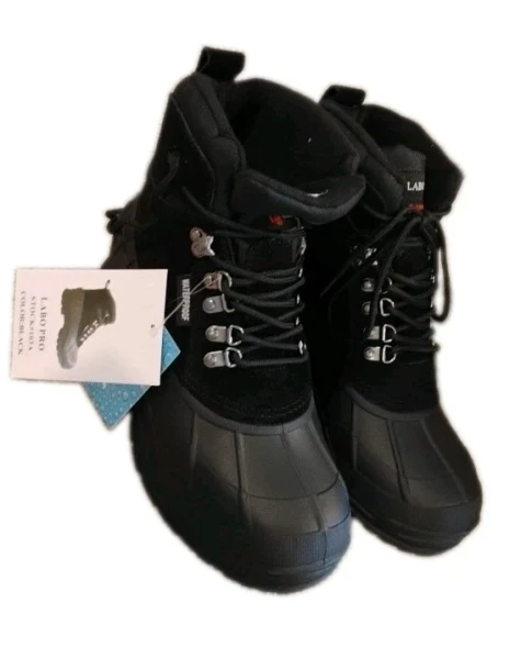 LABO PRO THERMOLITE WATERPROOF INSULATED BOOTS - SIZE: MEN 10 - BLACK