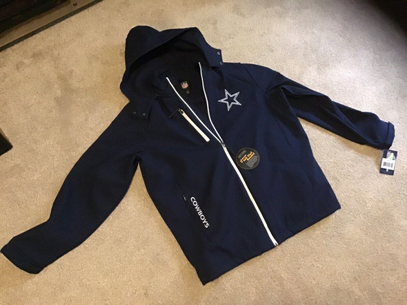 NFL DALLAS COWBOYS SOFT SHELL JACKET - SIZE: MEN XL - NAVY New