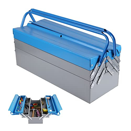 DGWHT 21" Cantilever Metal Tool Box, Portable 5-Tray Steel, B09X28BKZ6