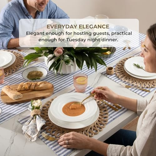 Pots & Patterns Organic Wave Dinnerware Set, 12 Pieces, B0DCWDHR2H New