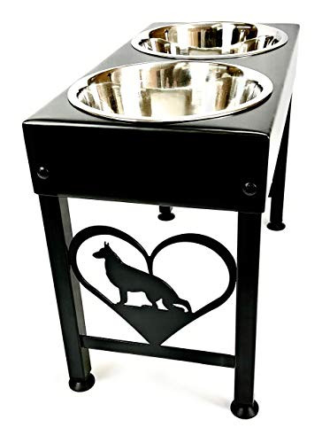 Elevated Dog Feeder Stand Gourmet Dog Treats 16" Tall Made in USA