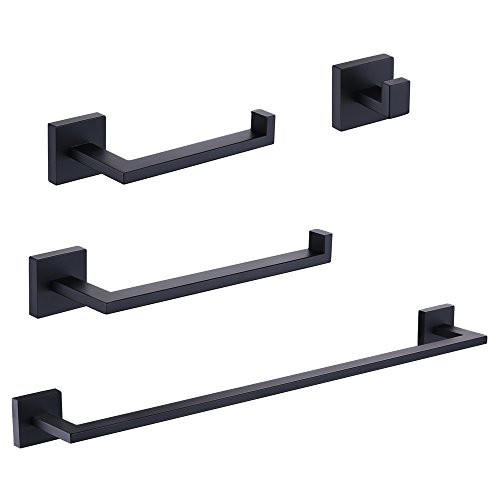 KES 4-Piece Bathroom Accessory Set SUS 304 Stainless Steel RUST - Black New