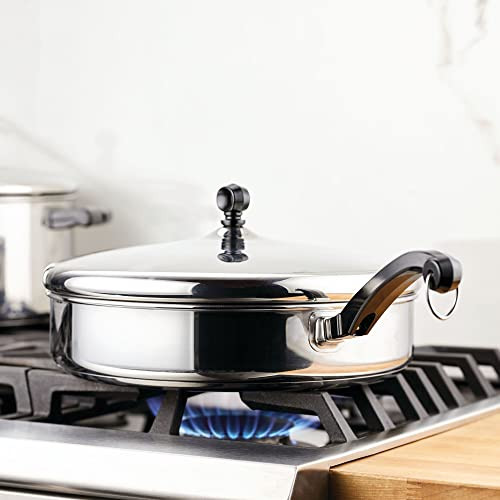 Farberware Classic Saute Pan / Frying Pan / Fry Pan with Lid and Helper Handle New