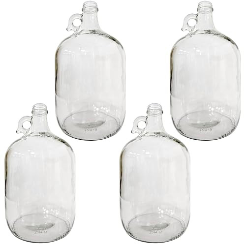 E.C. Kraus 1 gal Glass Jug Pack of 4 - Clear New