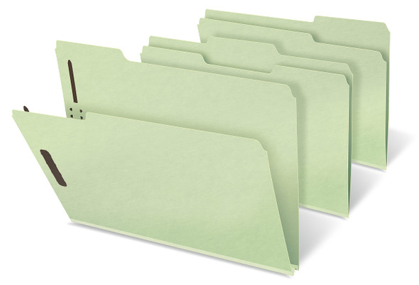 OFFICE DEPOT EXPANDING PRESSBOARD FOLDERS  8-1/2" X 11" BOX OF 25 - GREEN