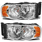 Partsam Headlight Assembly Chrome Housing - Dodge Ram Pickup 2002-2005