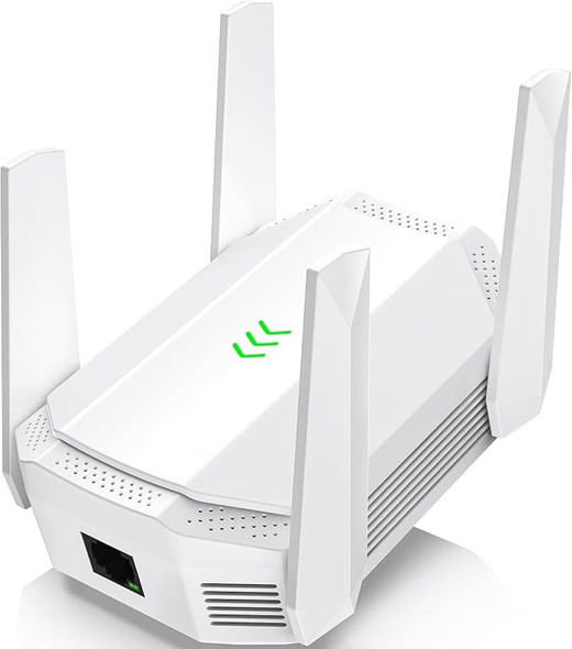 KOCTIC AX3000 WIFI 6 EXTENDER, DUAL BAND WIFI EXTENDER SIGNAL BOOSTER - WHITE
