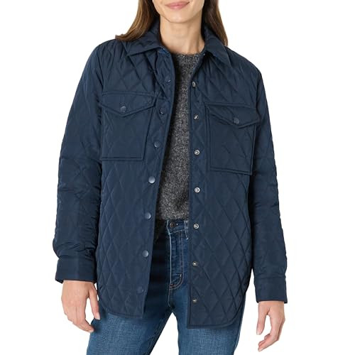 AMAZON ESSENTIALS WOMEN'S REGULAR-FIT QUILTED JACKET SIZE: WOMEN XL NAVY