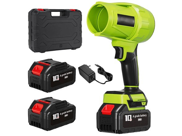 PROPOWERTOOL BRUSHLESS LEAF BLOWER, TWO BATTERIES INCLUDED - GREEN/BLACK