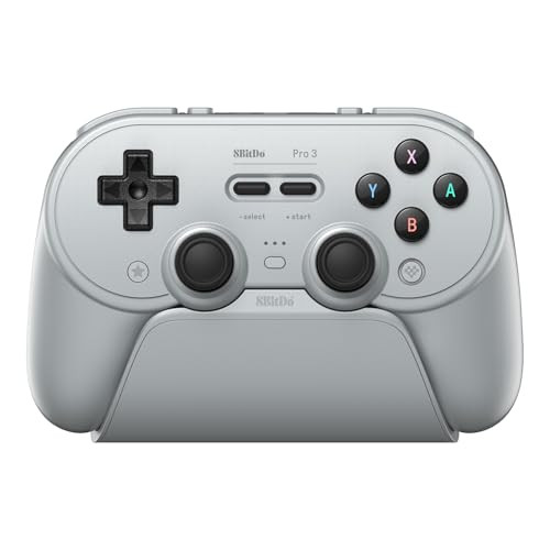 8BITDO PRO 3 BLUETOOTH CONTROLLER FOR SWITCH/SWITCH 2 – TMR - GRAY New