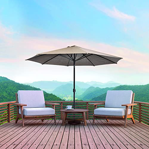 Gale Pacific 90percent UV Block Adjustable Tilt Umbrella 10' Round Smoke New