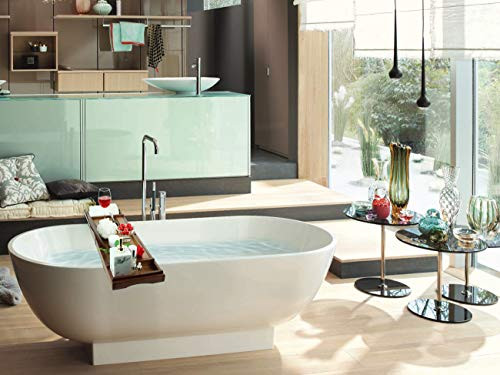 HOME of HOME Luxury Bamboo Bathtub Caddy Tray -B089YDXTVR (Brown) New